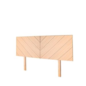 Cabecera Para Cama Tamaño King Y Queen Size Color Madera Con Cortes Decorativos Diagonales Y Estructura De Madera Industrial