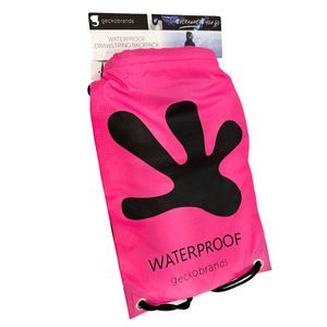 Mochila Impermeable Rosa Brillante/Negro