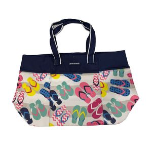 BOLSO TOTE DE PLAYA  FLIP FLOP NAVY