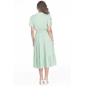 Vestido Casual Midi Manga Corta