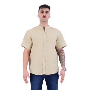 Camisa Casual Manga Corta Lino Regular