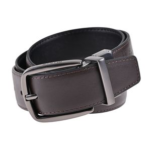 Cinturón de Piel Hickok Combinado Negro con Café para Hombre
