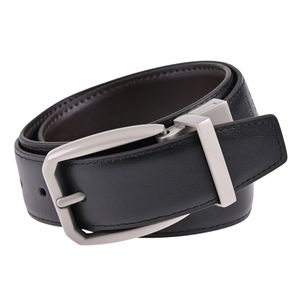 Cinturón de Piel Hickok Combinado Negro con Café para Hombre