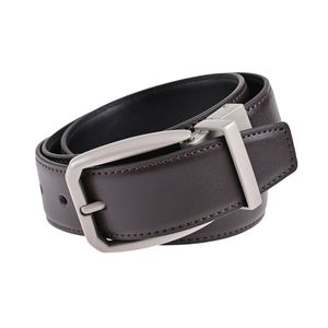 Cinturón de Piel Hickok Combinado Negro con Café para Hombre