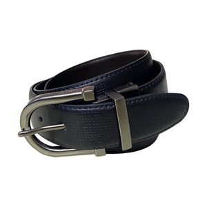 Cinturón de Piel Hickok Combinado Negro con Café para Hombre