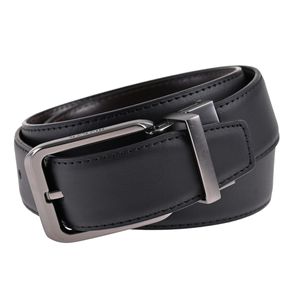Cinturón de Piel Hickok Combinado Negro con Café para Hombre