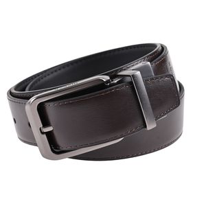 Cinturón de Piel Hickok Combinado Negro con Café para Hombre