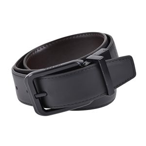 Cinturón de Piel Hickok Combinado Café con Negro para Hombre
