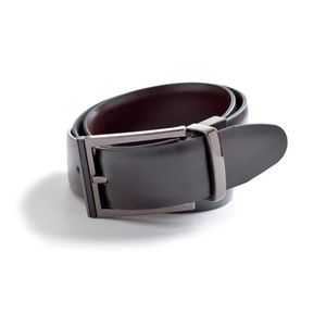 Cinturón de Piel Hickok Combinado Café con Negro para Hombre