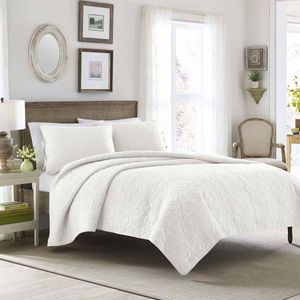 Colcha Set Felicity White Blanco Mat/Qs Laura Ashley