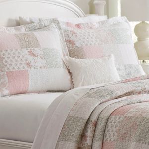 Colcha Set Celina Beige/Rosa Mat/Qs Laura Ashley