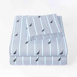 Sabanas Jgo Adley Stripe Blue Ind Nautica