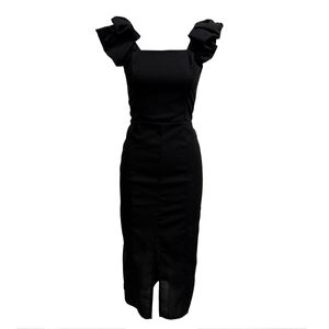 Vestido Casual Midi Manga Corta
