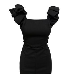 Vestido Casual Midi Manga Corta