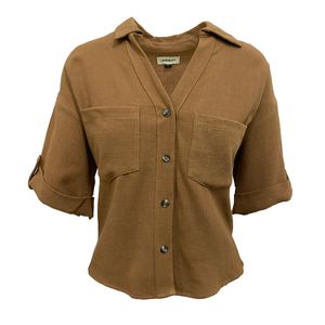 BLUSA MC BOLSAS MARINO