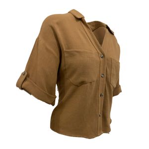 BLUSA MC BOLSAS MARINO