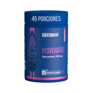 Suplemento Alimenticio Resveratrol a Base de Resveratrol e Inulina de Agave Birdman 45 Cápsulas