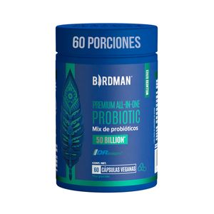 Suplemento Alimenticio Premium All In One Probiotic 50 Billion a Base de Mix de Probióticos e Inulina de Agave con 50 Billones de UFC/Porción Birdman
