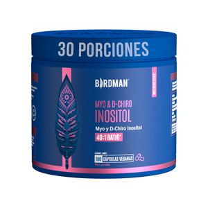 Suplemento Alimenticio Myo & D-Chiro Inositol a Base de Myo-Inositol, D-Chiro e Inulina de Agave Birdman 180 Cápsulas