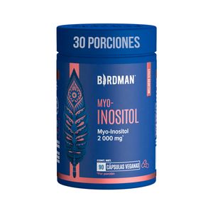 Suplemento Alimenticio Myo Inositol a Base de Myo Inositol e Inulina de Agave Birdman 90 Cápsulas