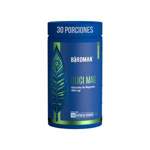 Suplemento Alimenticio Glici Mag a Base de Glicinato de Magnesio e Inulina de Agave Birdman 120 Cápsulas
