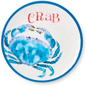 Plato De Ensalada Melamina Hw 9" Crab Beach House