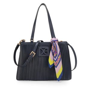Bolsa Satchel Cloe con Mascada Azul Marino
