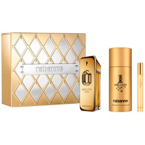 Set  Rabanne Million Gold  Perfume + Desodorante + Travel Spray
