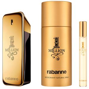 Set  Rabanne 1 Million  Perfume + Desodorante + Travel Spray