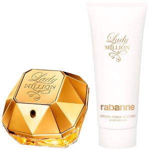 Set  Rabanne  Lady Million Perfume + Loción