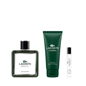 Set Lacoste Original Perfume + Travel Spray + Gel de Ducha
