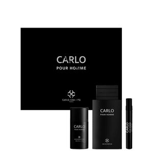 Set Carlo Pour Homme Perfume + Travel Spray + Desodorante