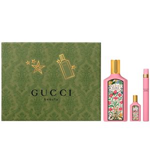Set Fragancia Dama Gucci Flora Gardenia Perfume + miniatura + Travel Spray