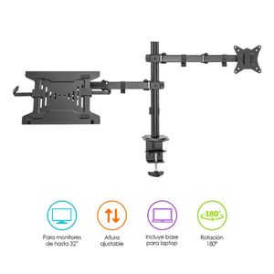 Soporte Para Monitor Y Laptop Ajustable Para Escritorio