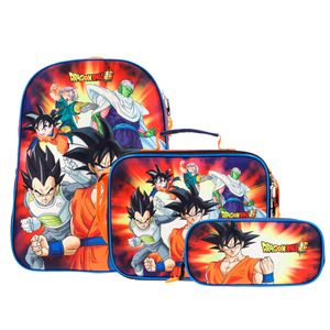 Set 3 En 1 Mochila, Lapicera Y Lonchera Dragon Ball S