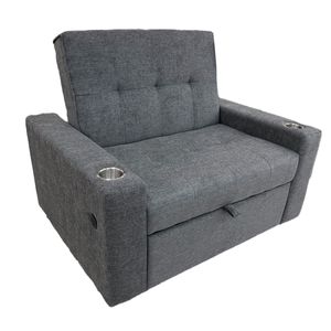 Sofa Cama Individual Lomuna Territa Con Portavasos De Aluminio