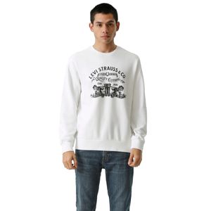 Sudadera Cerrada Sin Capucha Blanca Levi's Para Caballero