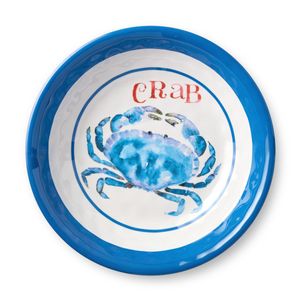 Tazon De Servicio Melamina Hw 13.75 X 2.75" Crab Beach House