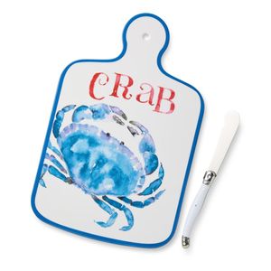 Plato Servicio Redondo Melamina Hw 14" Crab Beach House