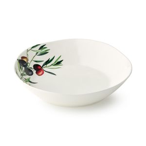 Tazón Para Sopa O Pasta Ceramica 9" X 2" Olivos