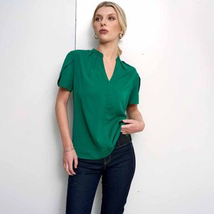 Blusa Casual Manga Corta