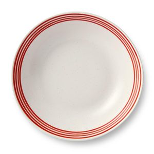 Plato Para Servir Pasta Ceramica13 X 3 Pulgadas Red Strip