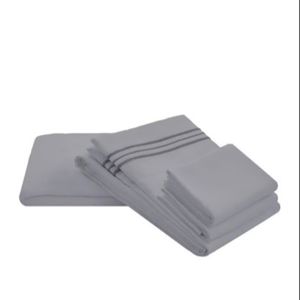 Juego De Sábanas Sealy Bamboo Matrimonial Gris