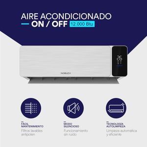 Aire Acondicionado Noblex Mini Split White Aluminum 12Btu 220V  On Off Solo Frío