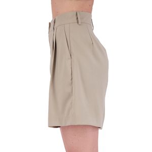 Short Vestir Pinzas Recto Strech Beige