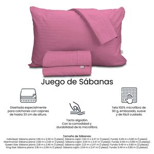 Sábanas Trinity Palo De Rosa Individual