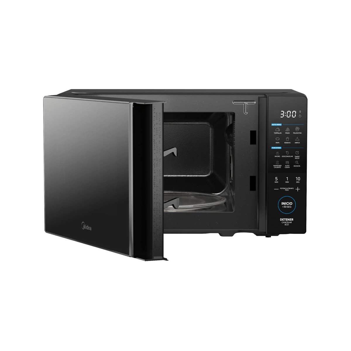 Horno Microonda Midea Negro 30L Puerta Espejo - Gran Chapur