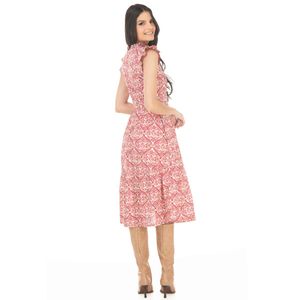 Vestido Casual Sarah Bustani Midi Sin Manga