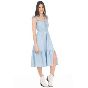 Vestido Casual Sarah Bustani Midi Sin Manga