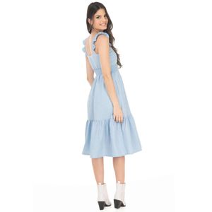 Vestido Casual Sarah Bustani Midi Sin Manga